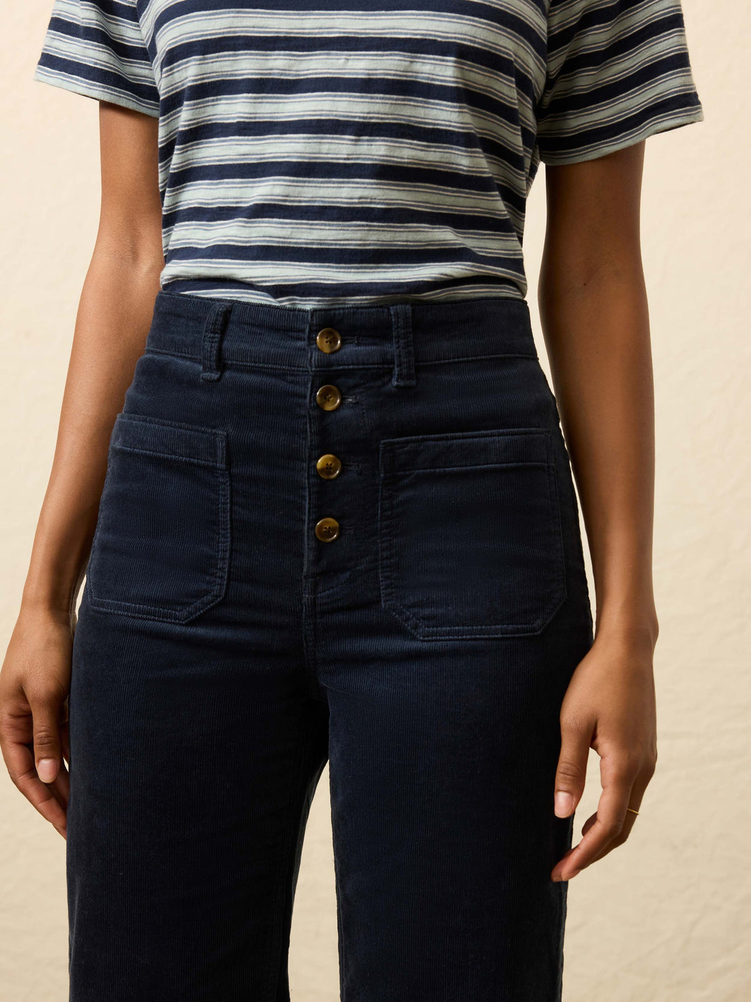 Stretch Terry Cord Patch Pocket Pant