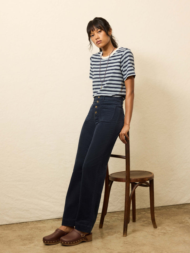 Stretch Terry Cord Patch Pocket Pant
