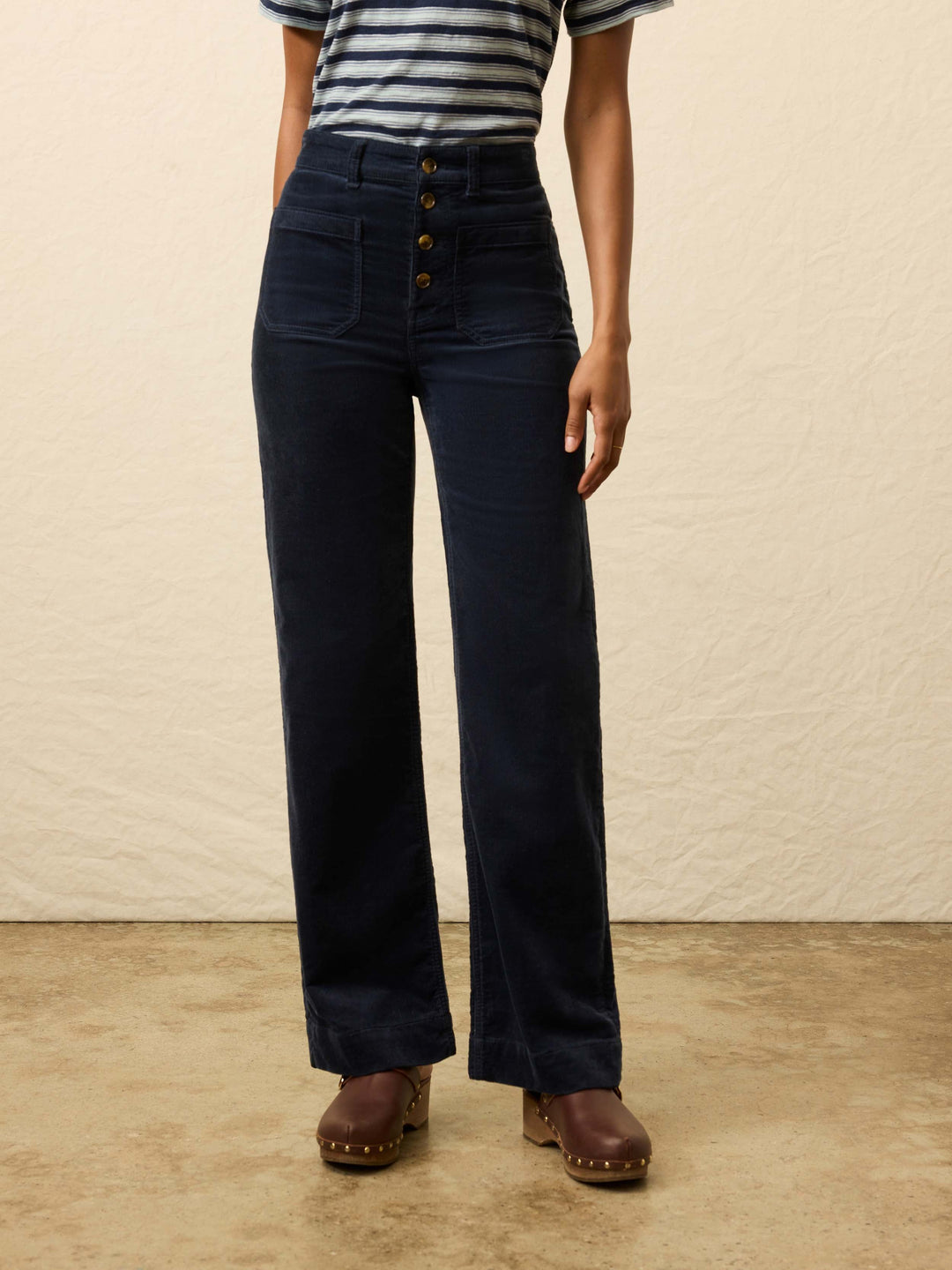 Stretch Terry Cord Patch Pocket Pant
