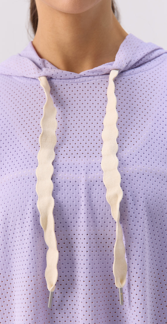 Lilac Mesh Hoodie