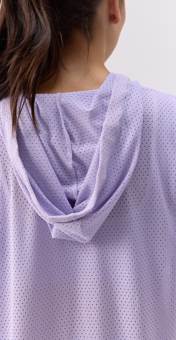 Lilac Mesh Hoodie
