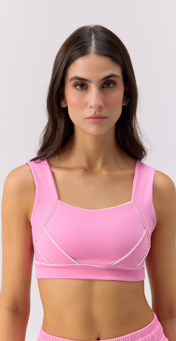 Bubble Gum Pink Sports Bra