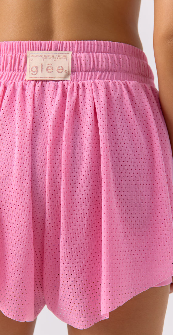 Bubble Gum Pink Mesh Shorts