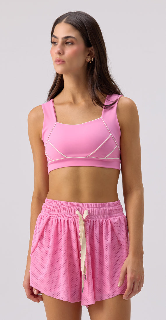 Bubble Gum Pink Sports Bra