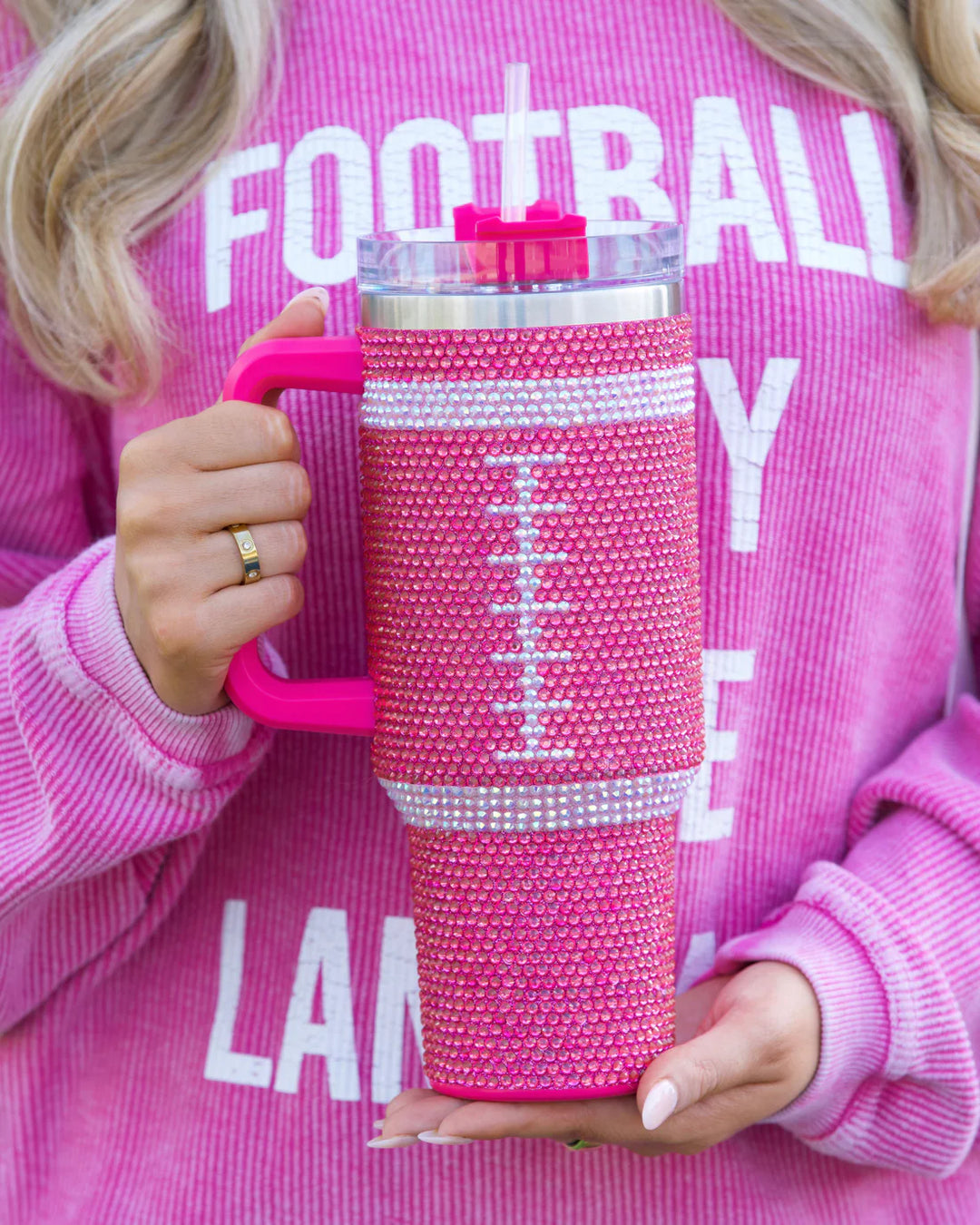 LLG Diamond Football Tumbler