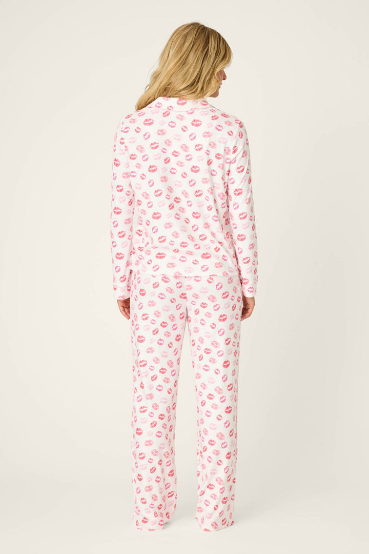 Valentine's Day Kisses Print 3-Piece PJ Set