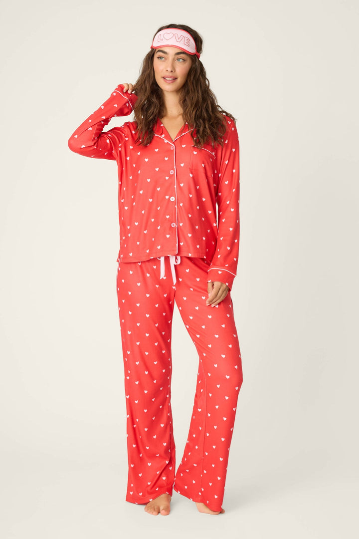 Valentine's Day Tiny Hearts Print 3-Piece PJ Set