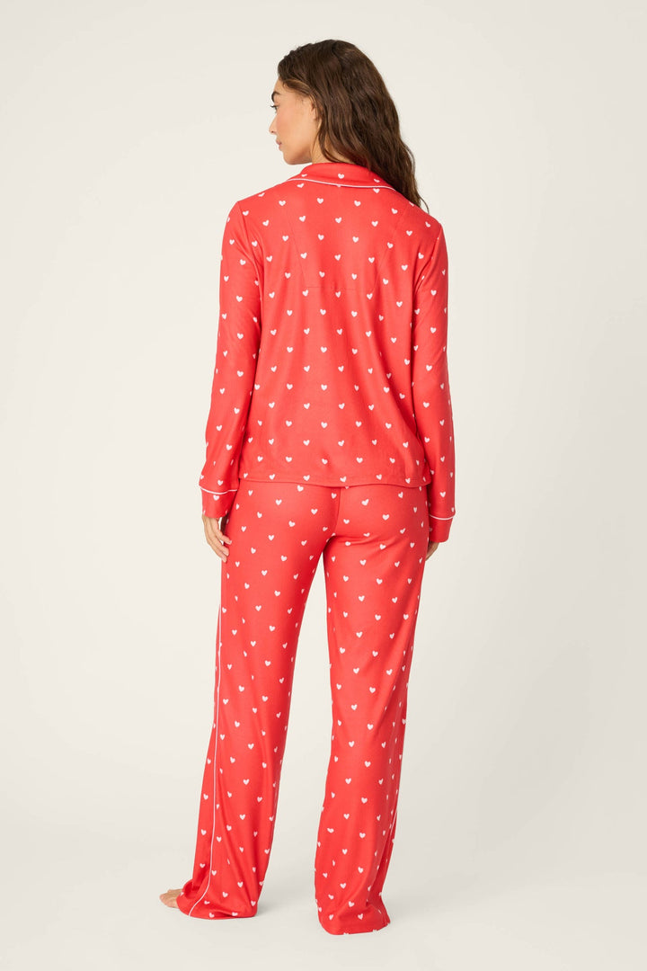 Valentine's Day Tiny Hearts Print 3-Piece PJ Set