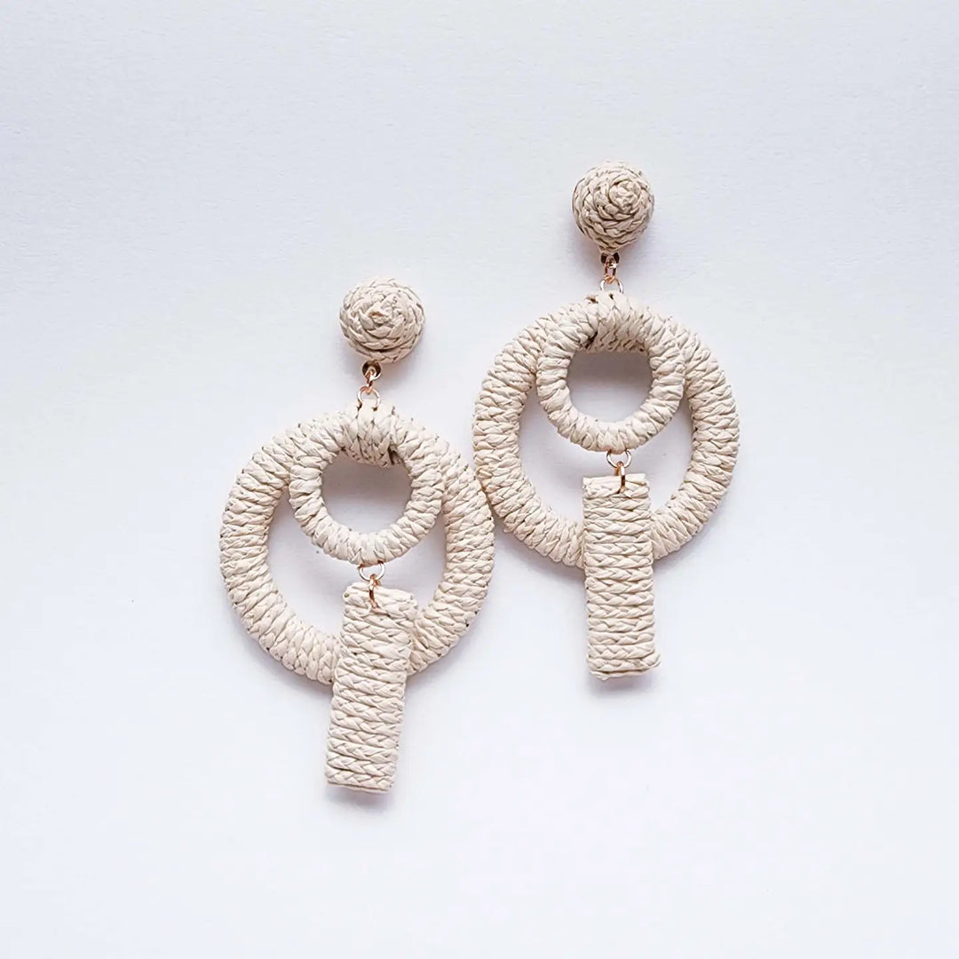 Anna Raffia Hoop Earrings