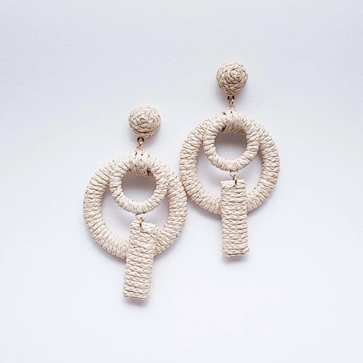 Anna Raffia Hoop Earrings