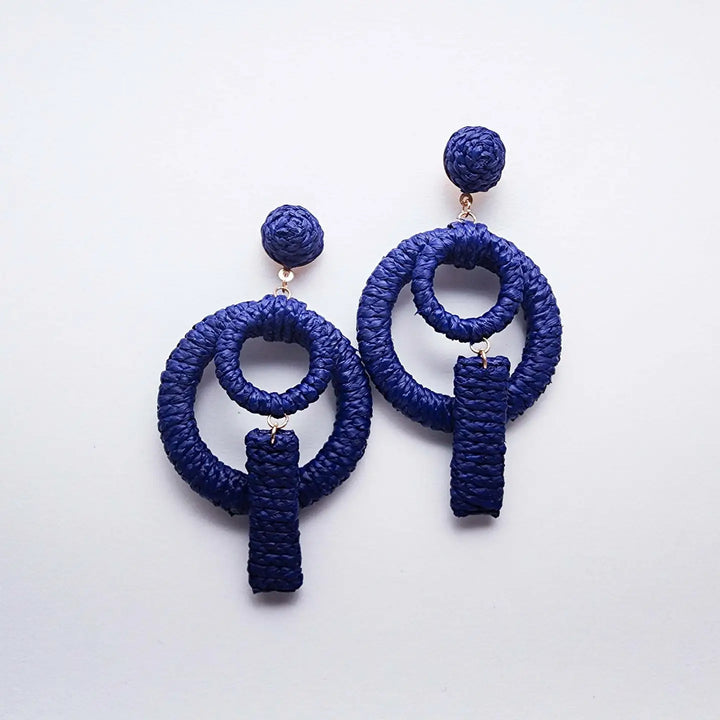 Anna Raffia Hoop Earrings