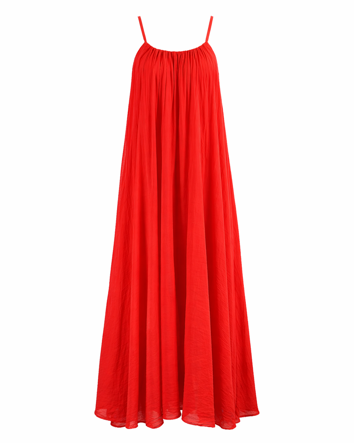 Spaghetti Strap Textured Gauze Maxi Dress