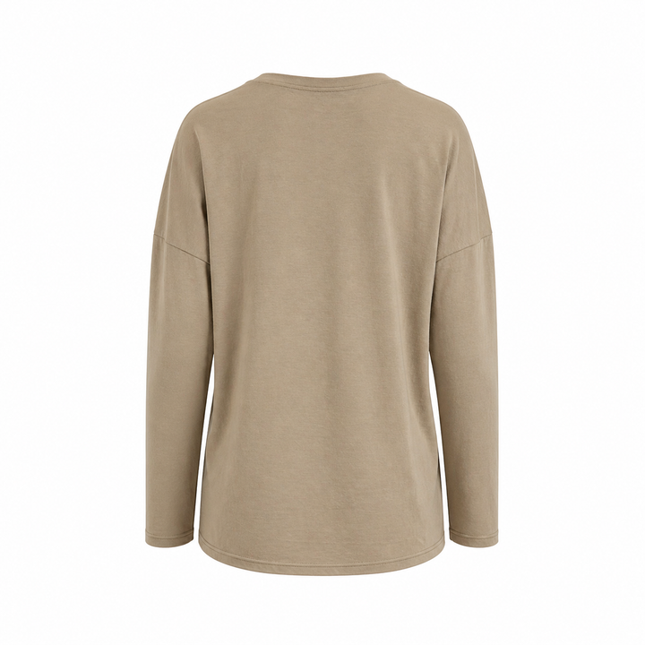 V-NECK DROP SHOULDER LS TEE
