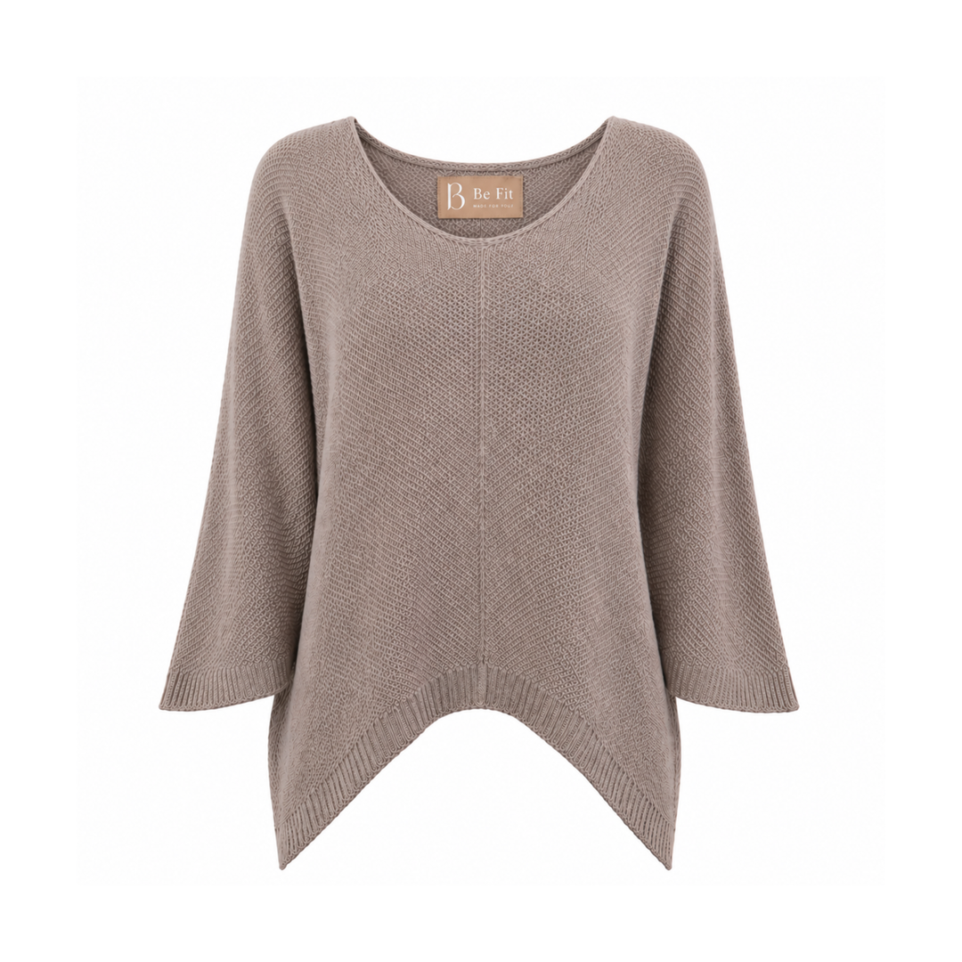 V-NECK DOLMAN SLEEVE KNIT SWEATER