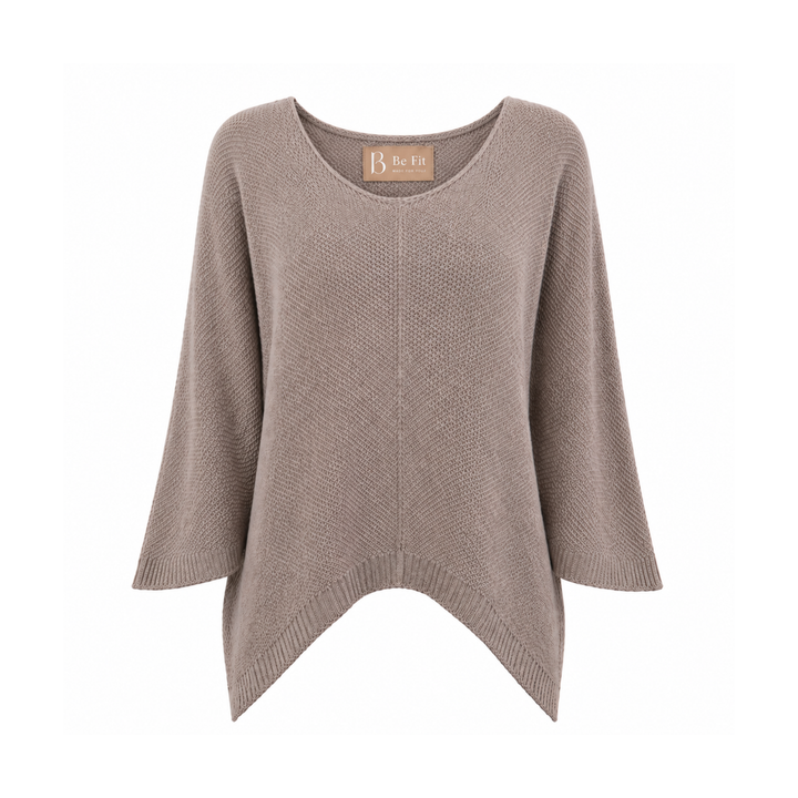 V-NECK DOLMAN SLEEVE KNIT SWEATER