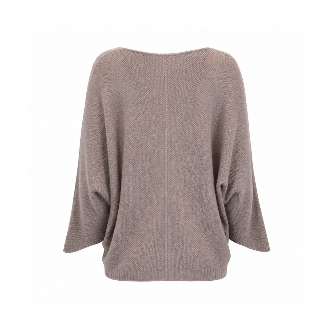 V-NECK DOLMAN SLEEVE KNIT SWEATER