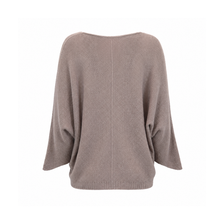 V-NECK DOLMAN SLEEVE KNIT SWEATER