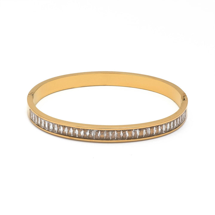 CZ Baguette Bangle Bracelet