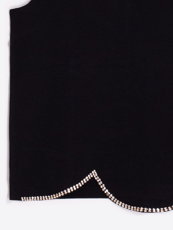 Wavy Hem Sleeveless Top