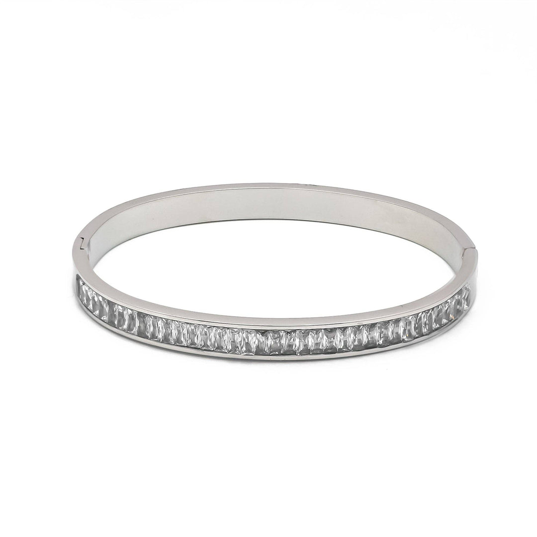 CZ Baguette Bangle Bracelet