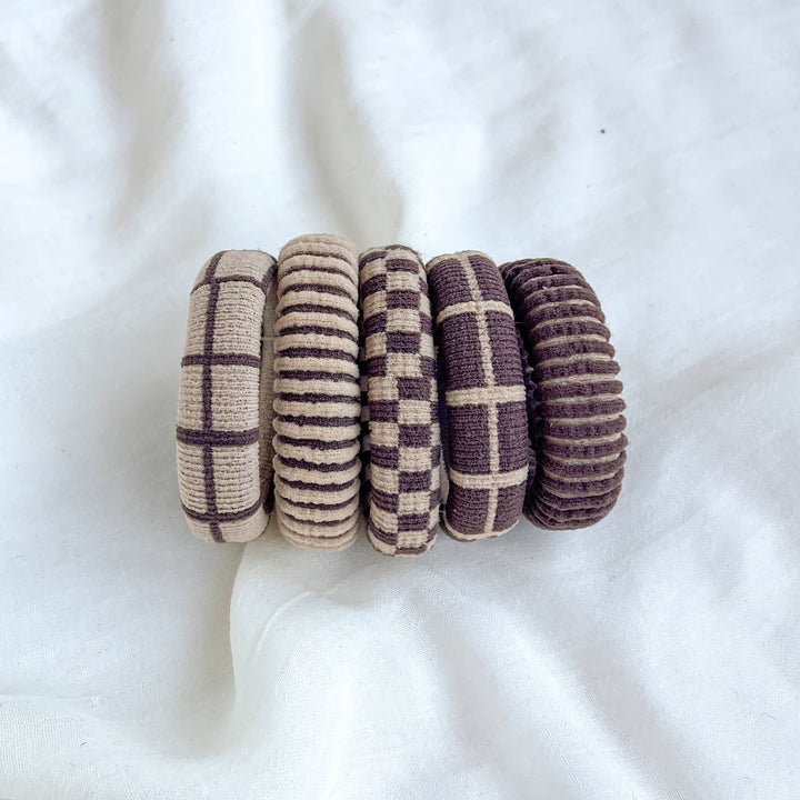 Checkered/Plaid/Stripes Seamless Hair Tie