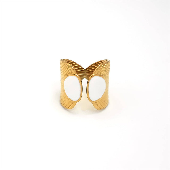 Gold Bold Leaf Adjustable Ring