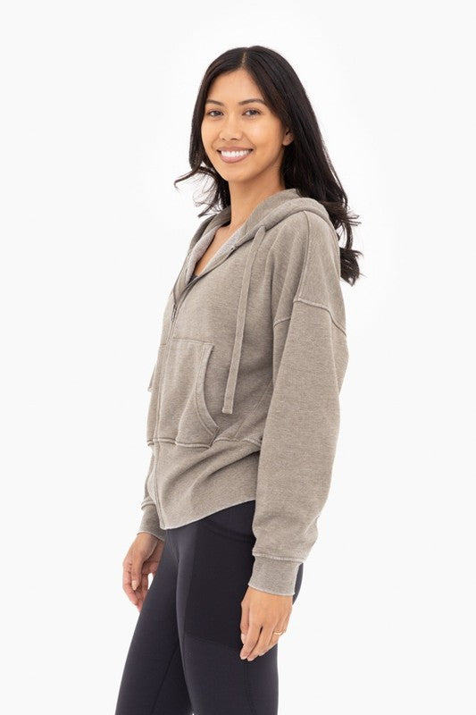 Fleece Hoodie Jacket With Tapered Sleeveless