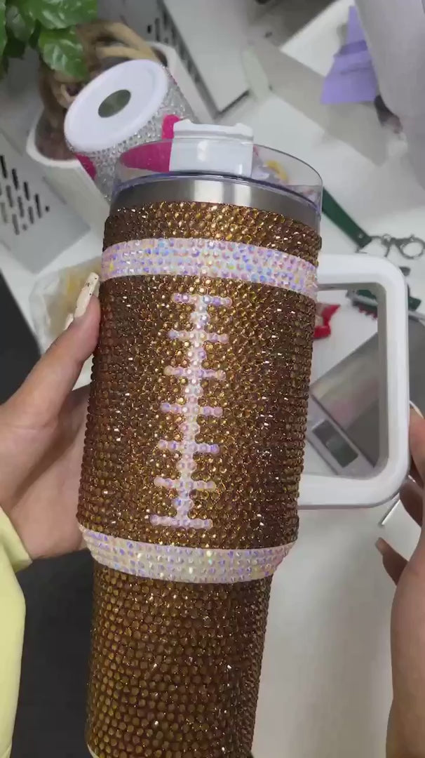 LLG Diamond Football Tumbler