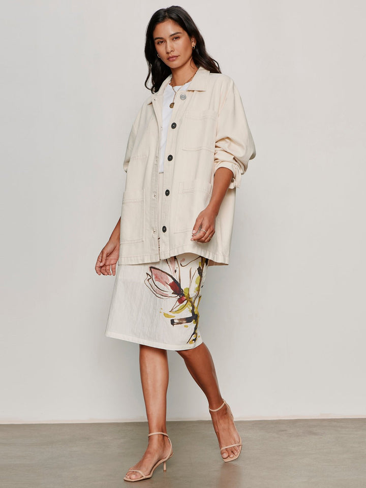 SPRING FLEUR PENCIL SKIRT