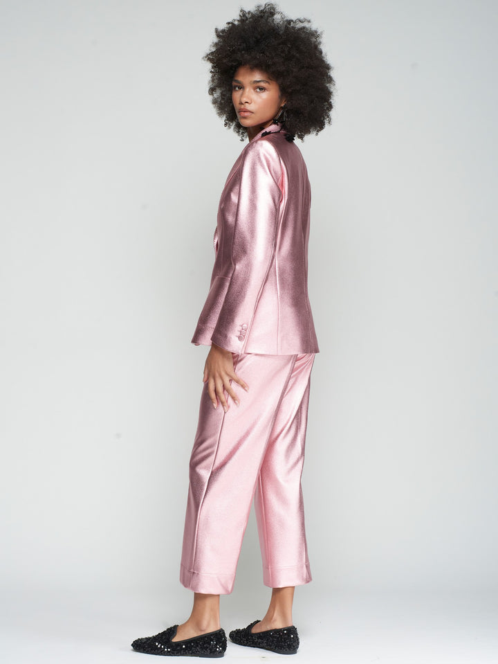 Metallic Pink Trouser